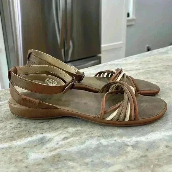 KEEN Tan/Brown Adjustable Stap Outdoor/Comfort Emerald City Sandal II. Size 9 - Picture 3 of 12